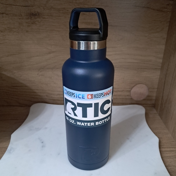 Rtic 16oz Water Bottle New With Tags Navy Blue Double Wall Insulation Twist Cap - Picture 1 of 9